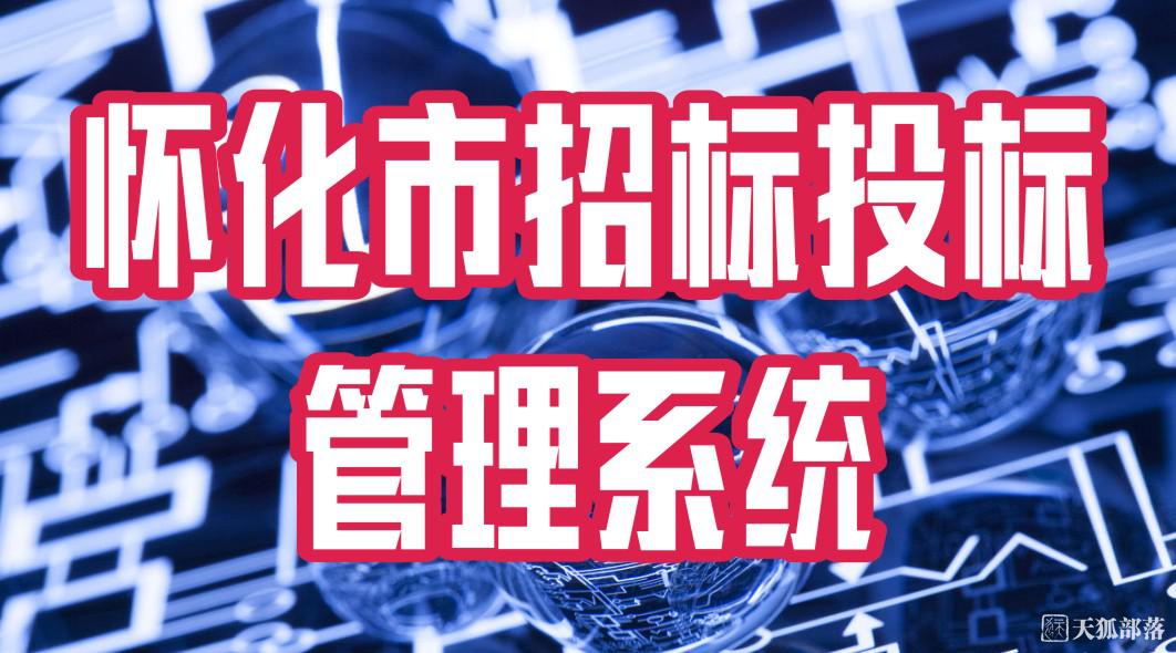 懷化市招標(biāo)投標(biāo)管理系統(tǒng)